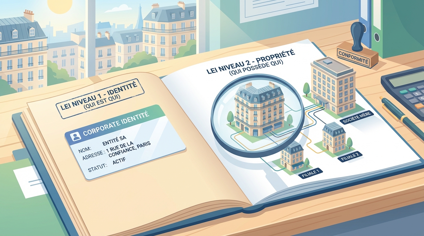 Données LEI Level 1 vs Level 2 : who is who et who owns whom